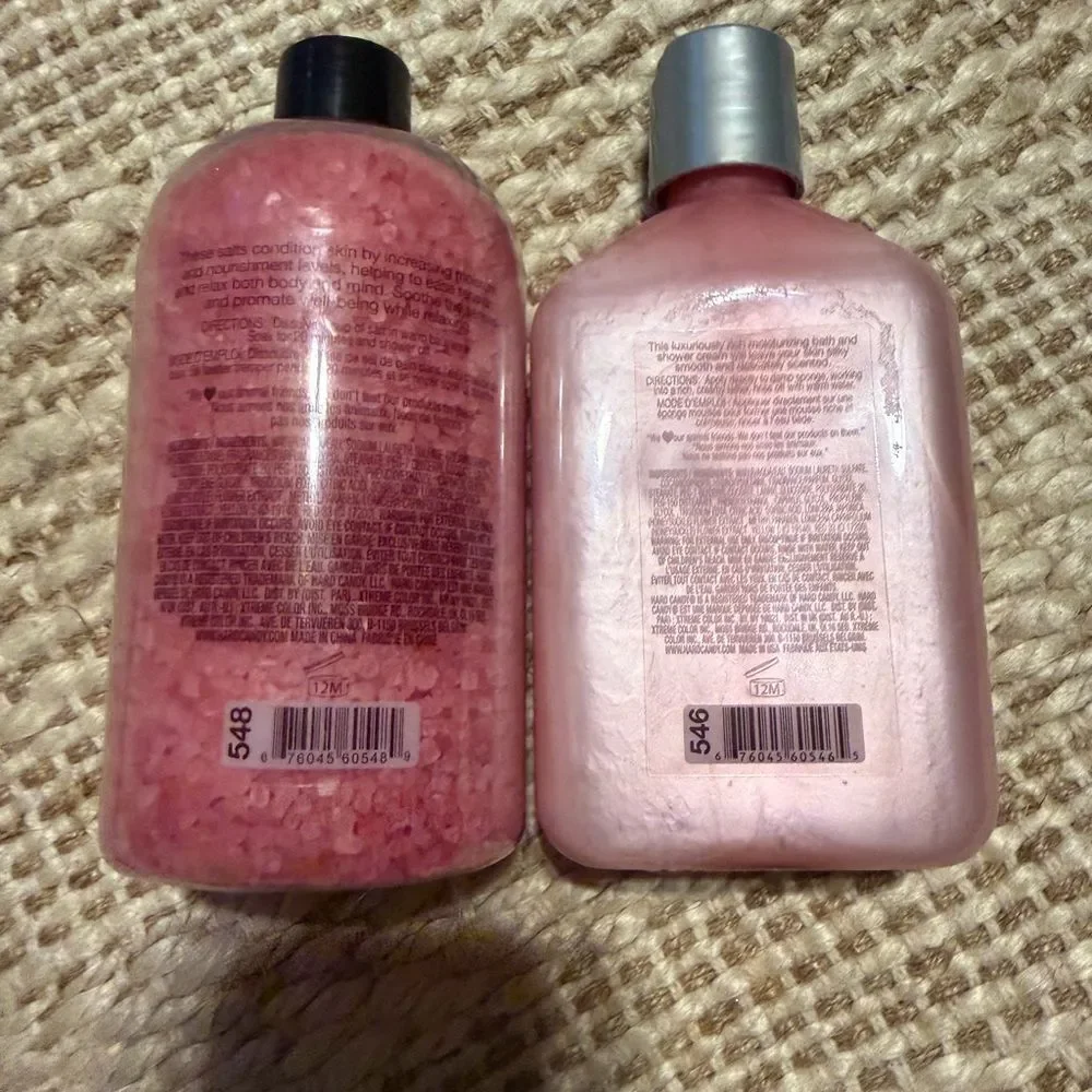 Hard candy Pink Bath Salt and Body Wash Set
